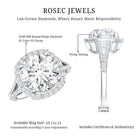 IGI Certified Lab Grown Diamond Statement Engagement Ring with Split Shank Lab - ( EF-VS ) - Rosec Jewels