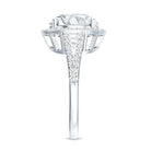 IGI Certified Lab Grown Diamond Statement Engagement Ring with Split Shank Lab - ( EF-VS ) - Rosec Jewels