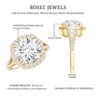 IGI Certified Lab Grown Diamond Statement Engagement Ring with Split Shank Lab - ( EF-VS ) - Rosec Jewels