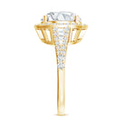 IGI Certified Lab Grown Diamond Statement Engagement Ring with Split Shank Lab - ( EF-VS ) - Rosec Jewels