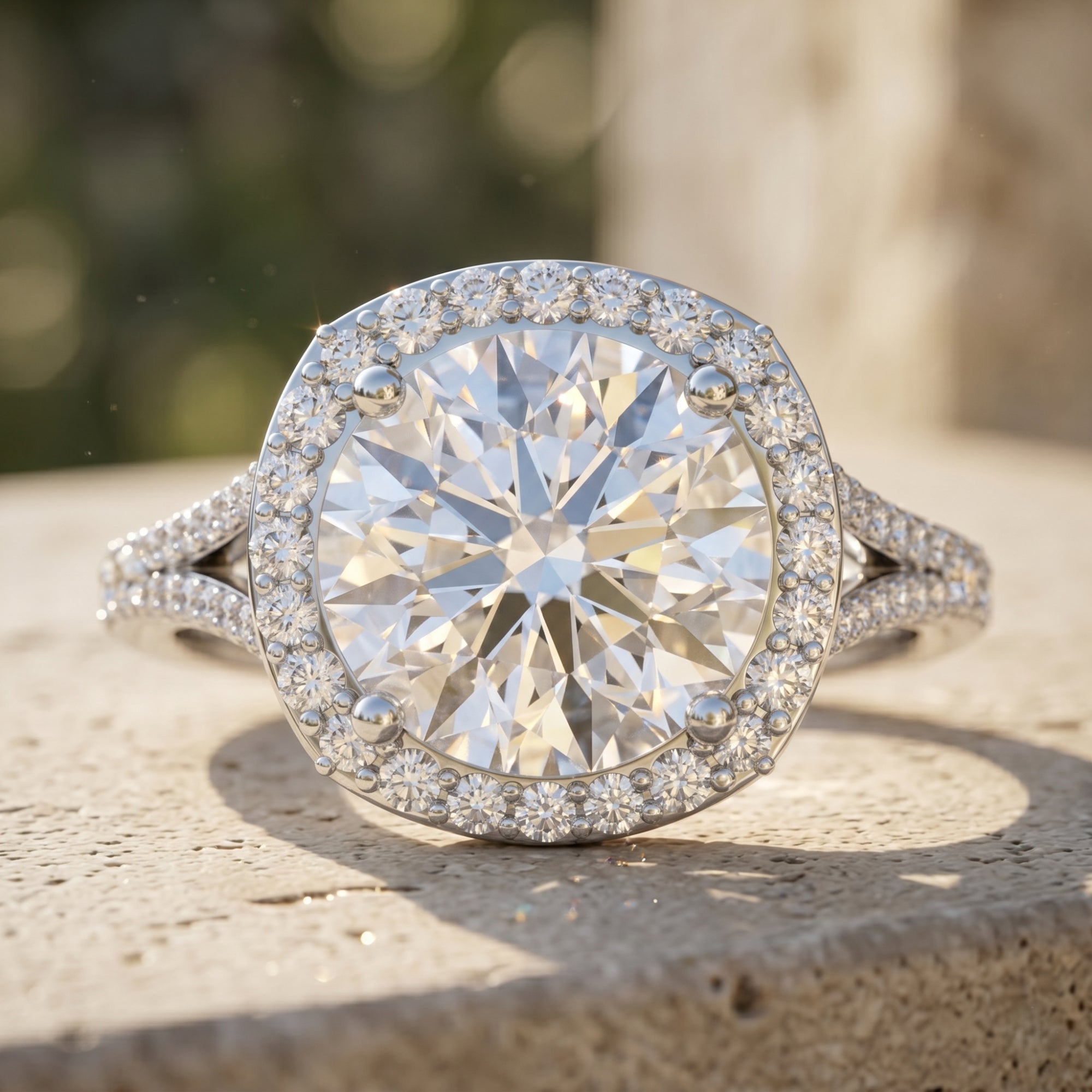5 Carat Lab Grown Big Diamond Engagement Ring with IGI Certificate Lab - ( EF-VS ) - Rosec Jewels