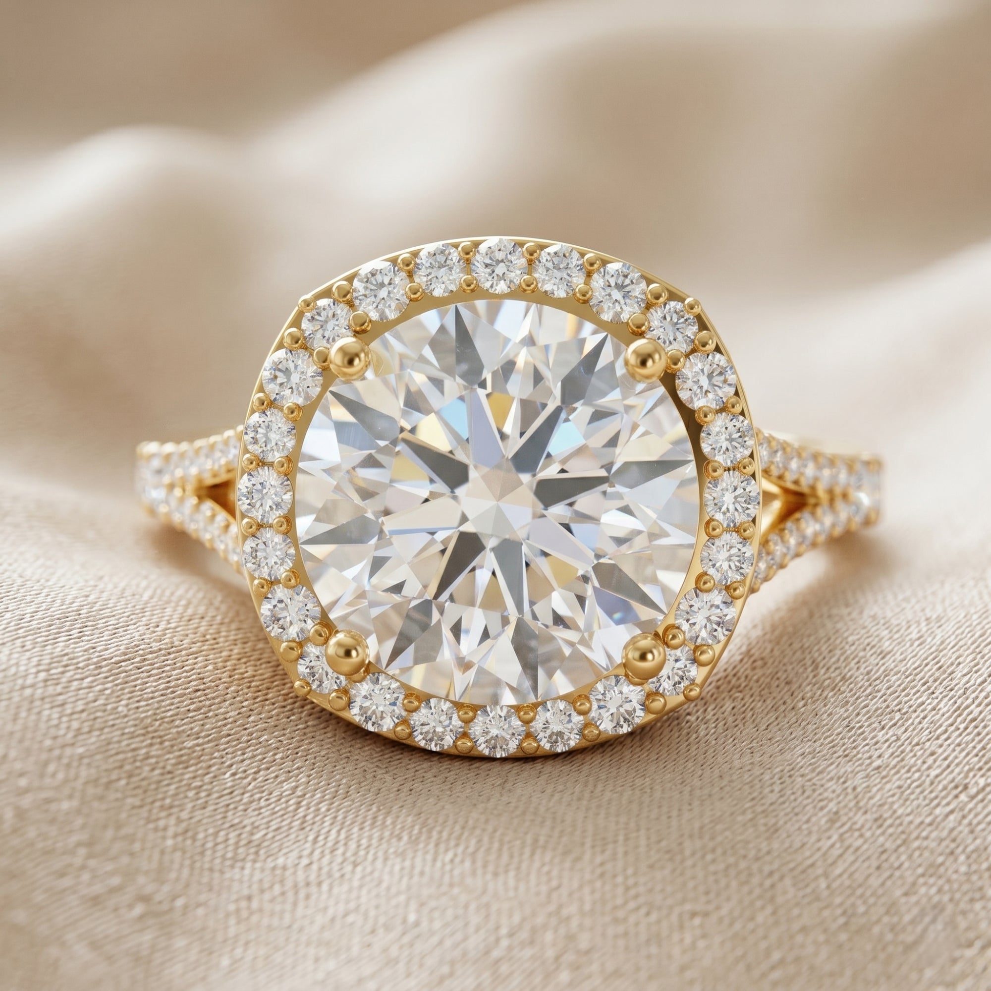 5 Carat Lab Grown Big Diamond Engagement Ring with IGI Certificate Lab - ( EF-VS ) - Rosec Jewels