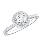 IGI Certified 1 CT Lab Grown Diamond Round Engagement Ring Lab - ( E-VS1 ) - Rosec Jewels