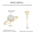 IGI Certified 1 CT Lab Grown Diamond Round Engagement Ring Lab - ( E-VS1 ) - Rosec Jewels
