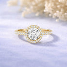IGI Certified 1 CT Lab Grown Diamond Round Engagement Ring Lab - ( E-VS1 ) - Rosec Jewels