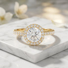IGI Certified 1 CT Lab Grown Diamond Round Engagement Ring Lab - ( E-VS1 ) - Rosec Jewels
