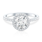 Rosec Jewels-2 Carat Lab Grown Diamond Halo Engagement Ring with IGI Certificate