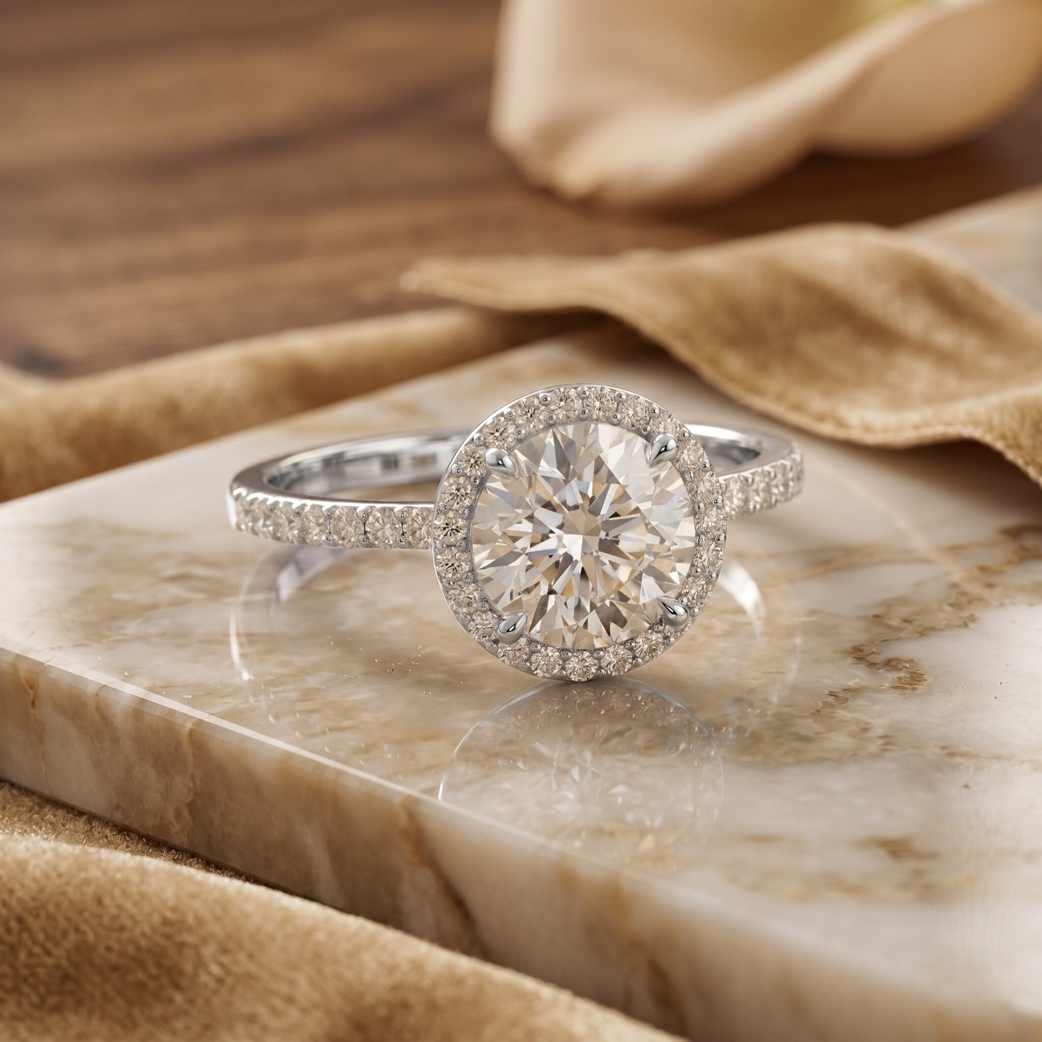 3 Carat IGI Certified Lab Grown Diamond Engagement Ring Lab - ( E-VS1 ) - Rosec Jewels