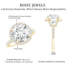 4 Carat Lab Grown Diamond Cocktail Engagement Ring with IGI Certificate Lab - ( E-VS1 ) - Rosec Jewels