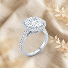 5 Carat Round Lab Grown Diamond Engagement Ring with IGI Certified Lab - ( E-VS1 ) - Rosec Jewels