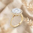 5 Carat Round Lab Grown Diamond Engagement Ring with IGI Certified Lab - ( E-VS1 ) - Rosec Jewels