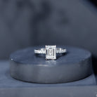 2 Carat Emerald Cut Lab Grown Diamond Solitaire Engagement Ring Lab - ( EF-VS ) - Rosec Jewels