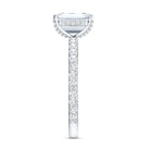 2 Carat Emerald Cut Lab Grown Diamond Solitaire Engagement Ring Lab - ( EF-VS ) - Rosec Jewels