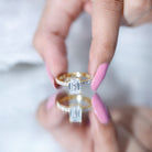 2 Carat Emerald Cut Lab Grown Diamond Solitaire Engagement Ring Lab - ( EF-VS ) - Rosec Jewels