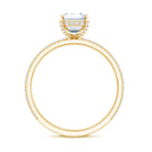 2 Carat Emerald Cut Lab Grown Diamond Solitaire Engagement Ring Lab - ( EF-VS ) - Rosec Jewels