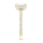 2 Carat Emerald Cut Lab Grown Diamond Solitaire Engagement Ring Lab - ( EF-VS ) - Rosec Jewels