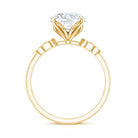 3 Carat Lab Grown Diamond Round Engagement Ring with Certificate Lab - ( EF-VS ) - Rosec Jewels