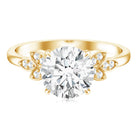 3 Carat Lab Grown Diamond Round Engagement Ring with Certificate Lab - ( EF-VS ) - Rosec Jewels