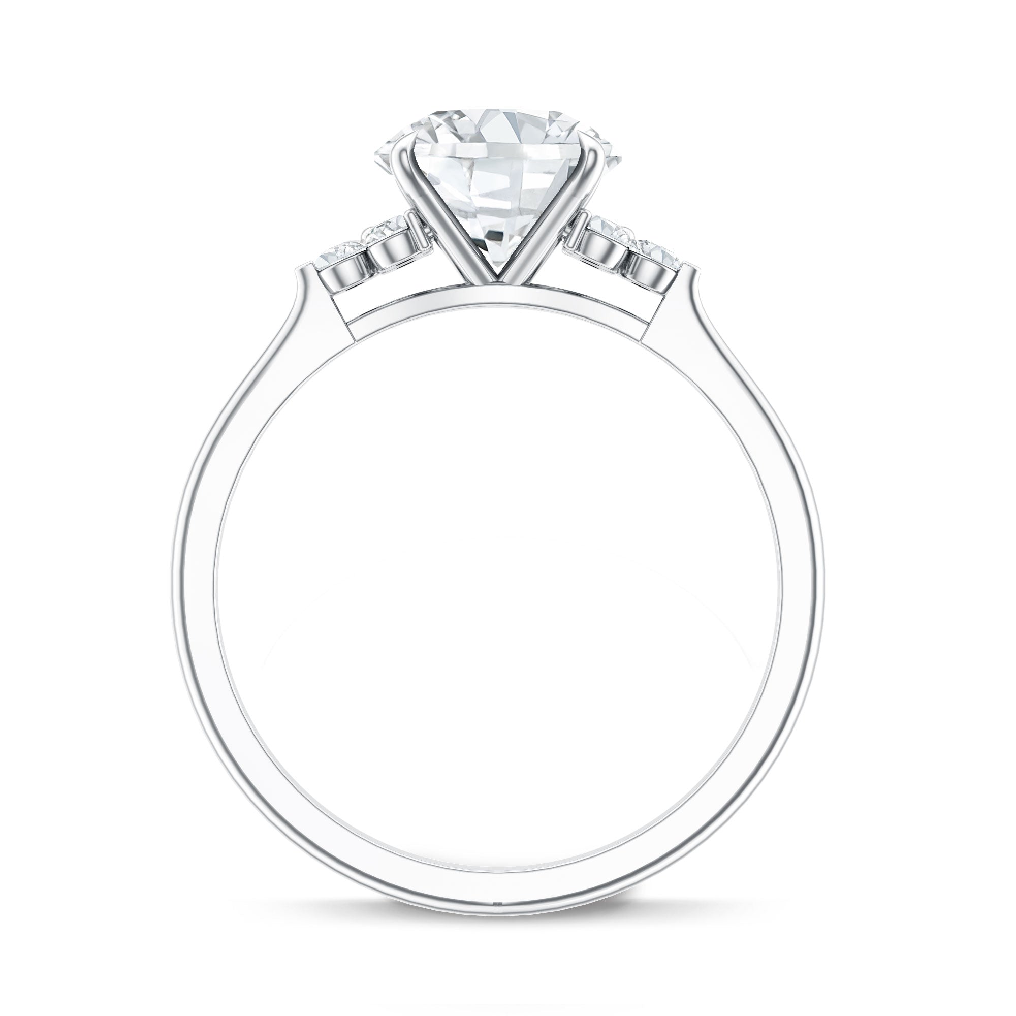 2 Carat Lab Grown Diamond Solitaire Engagement Ring for Women Lab - ( EF-VS ) - Rosec Jewels