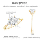 2 Carat Lab Grown Diamond Solitaire Engagement Ring for Women Lab - ( EF-VS ) - Rosec Jewels