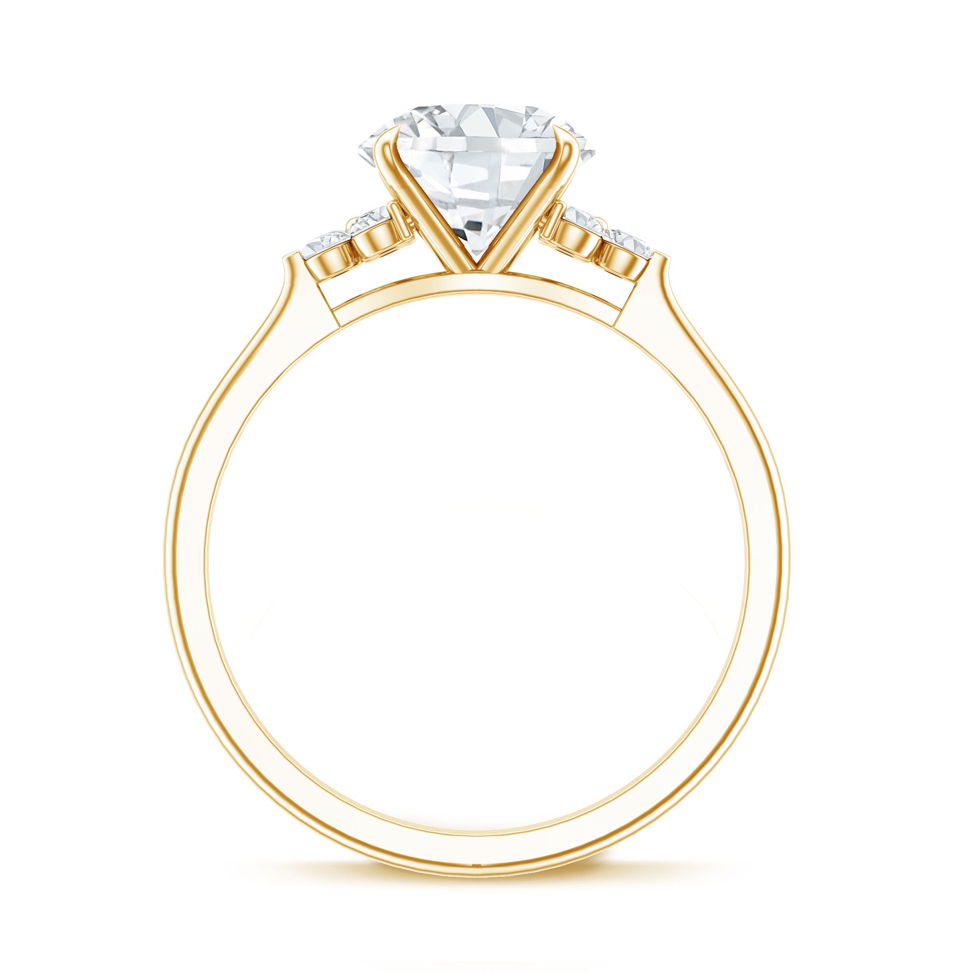 2 Carat Lab Grown Diamond Solitaire Engagement Ring for Women Lab - ( EF-VS ) - Rosec Jewels