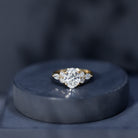 2 Carat Lab Grown Diamond Oval Engagement Ring with Trio Lab - ( EF-VS ) - Rosec Jewels