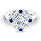 3 Carat Asscher Cut Moissanite Statement Engagement Ring D-VS1 - Rosec Jewels