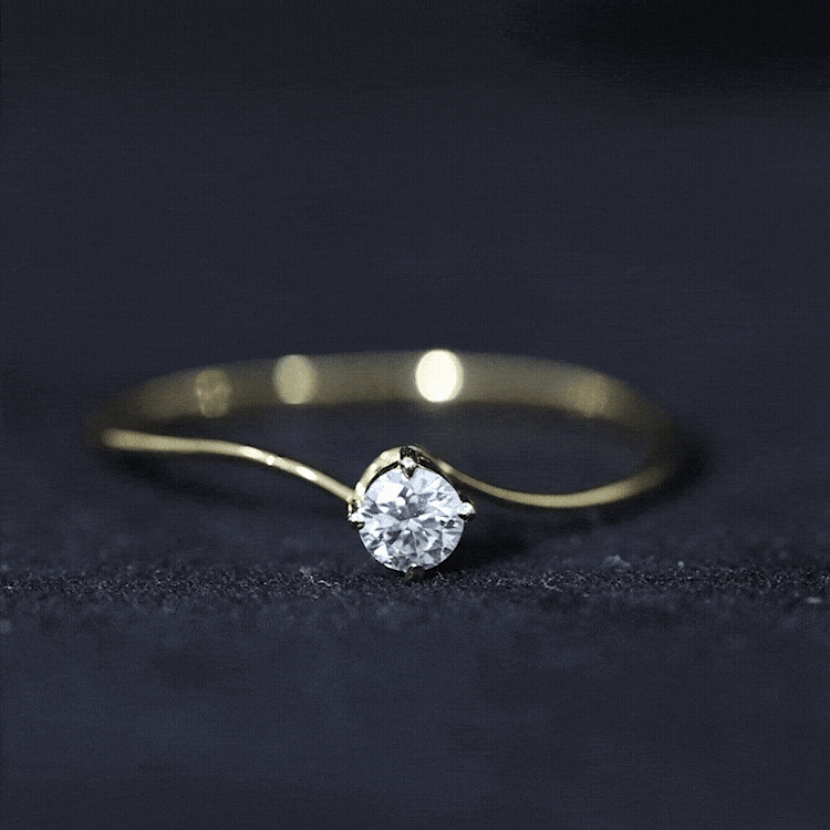 1/4 CT Round Cut Moissanite Promise Solitaire Ring for Her D-VS1 - Rosec Jewels