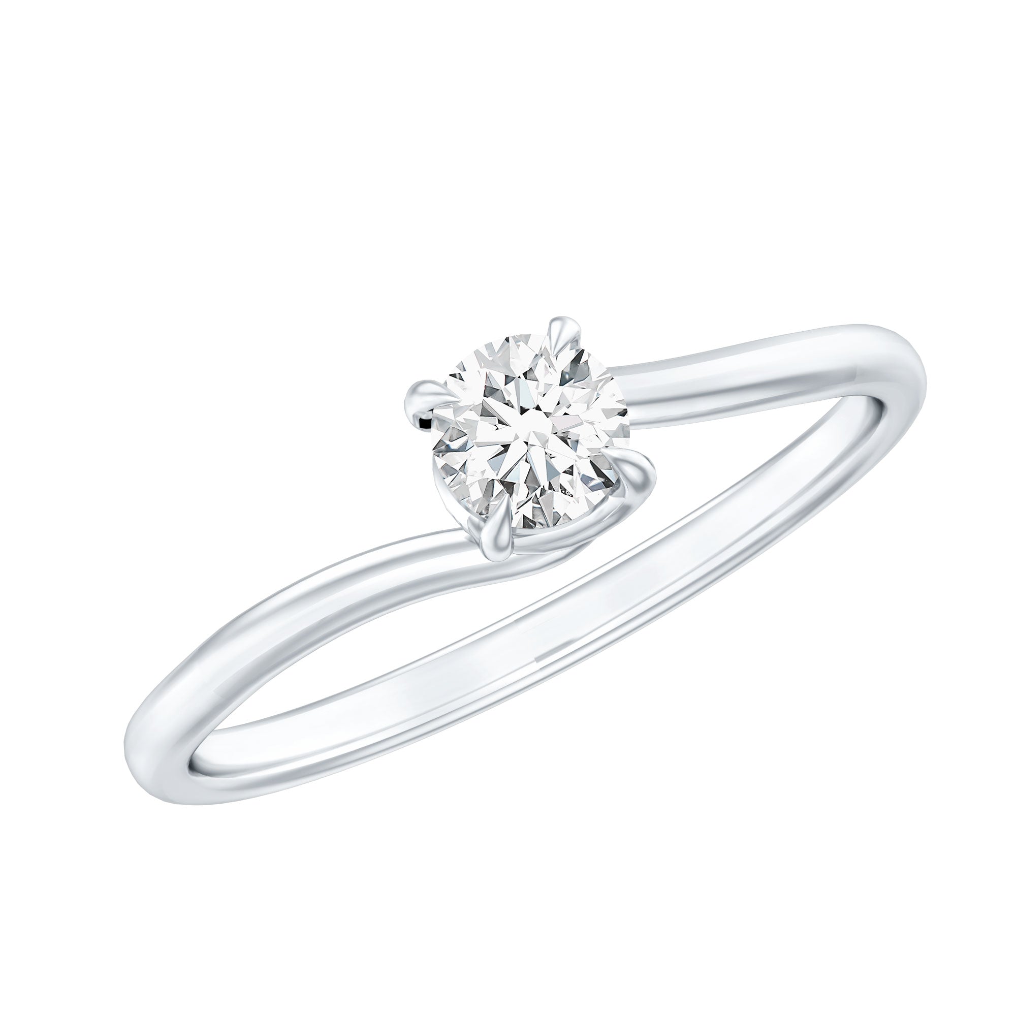 1/4 CT Round Cut Moissanite Promise Solitaire Ring for Her