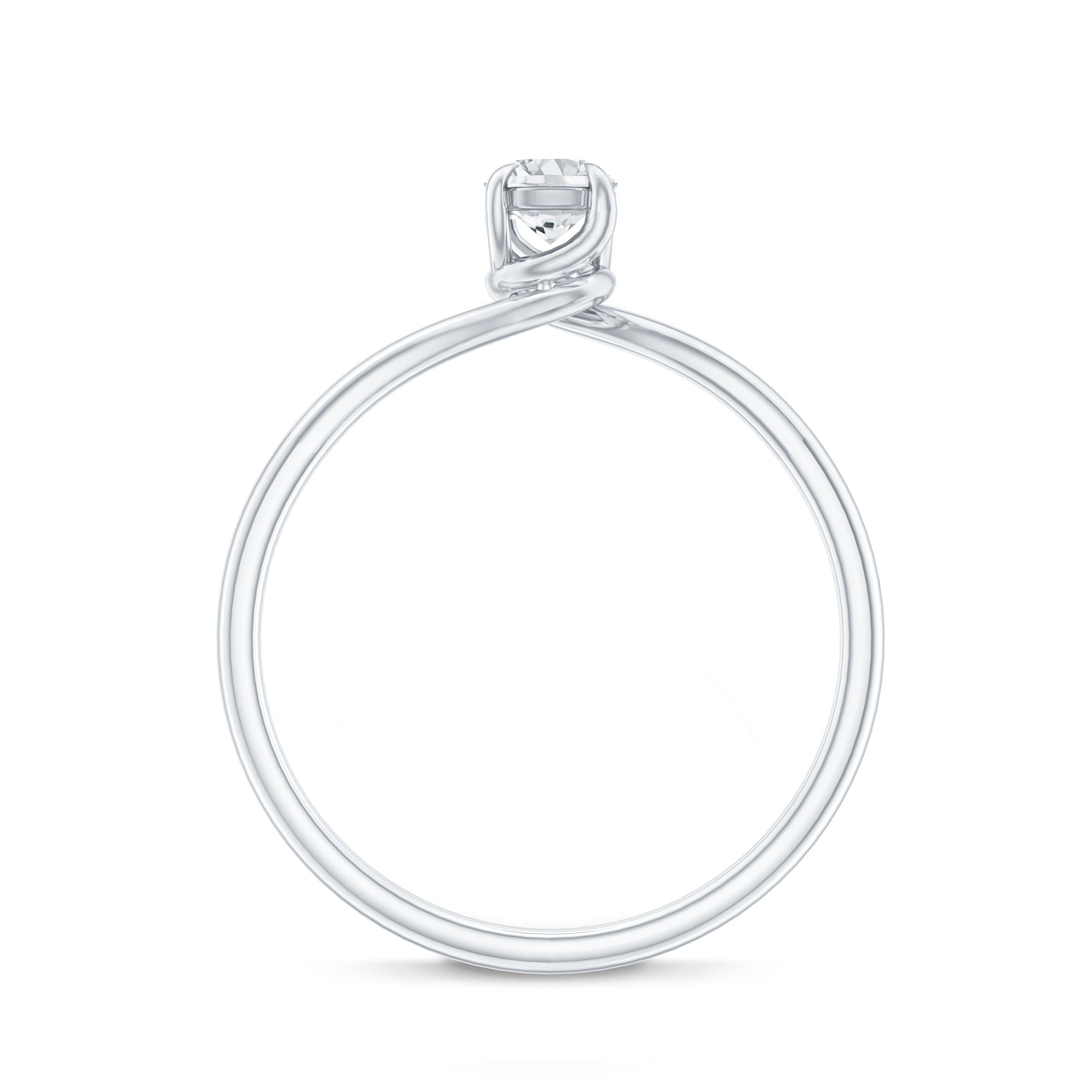 1/4 CT Round Cut Moissanite Promise Solitaire Ring for Her D-VS1 - Rosec Jewels