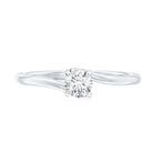 1/4 CT Round Cut Moissanite Promise Solitaire Ring for Her D-VS1 - Rosec Jewels