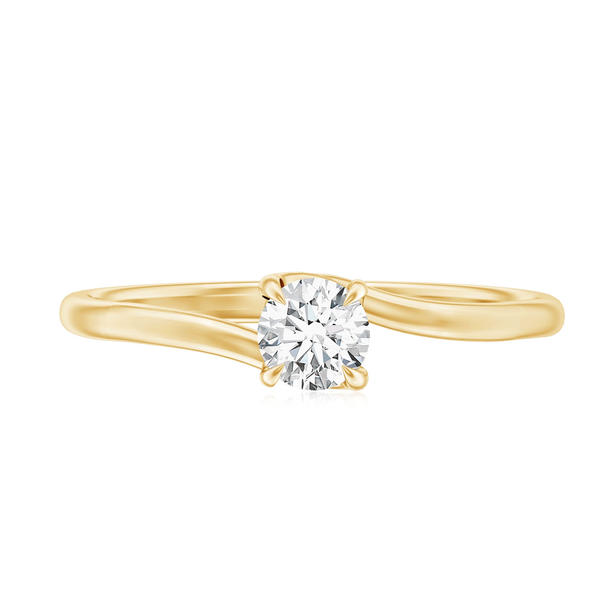 1/4 CT Round Cut Moissanite Promise Solitaire Ring for Her D-VS1 - Rosec Jewels