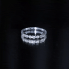 Bezel Set Round Diamond Half Eternity Ring Natural - ( HI-SI ) - Rosec Jewels