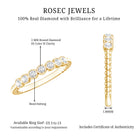 Bezel Set Round Diamond Half Eternity Ring Natural - ( HI-SI ) - Rosec Jewels
