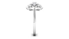 Certified Natural Diamond Flower Engagement Ring Natural - ( HI-SI ) - Rosec Jewels
