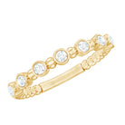 Rosec Jewels-Real Diamond Stackable Eternity Ring with Beaded Details