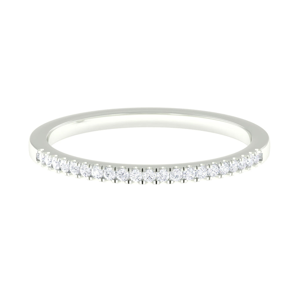 Natural Diamond Minimal Stackable Band Ring Diamond - ( HI-SI ) - Color and Clarity - Rosec Jewels