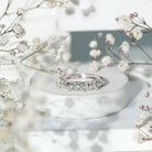 Certified Diamond Filigree Wedding Band for Women Natural - ( HI-SI ) - Rosec Jewels