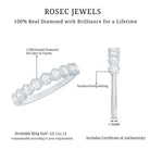 Rosec Jewels-Real Diamond Hexagon Half Eternity Ring for Women