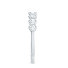 Rosec Jewels-Real Diamond Hexagon Half Eternity Ring for Women