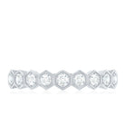 Rosec Jewels-Real Diamond Hexagon Half Eternity Ring for Women