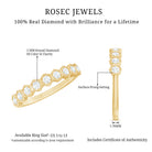 Rosec Jewels-Real Diamond Hexagon Half Eternity Ring for Women