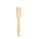 Rosec Jewels-Real Diamond Hexagon Half Eternity Ring for Women