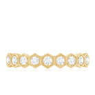 Rosec Jewels-Real Diamond Hexagon Half Eternity Ring for Women