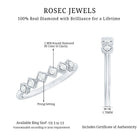 Minimal Diamond Geometric Half Eternity Ring Natural - ( HI-SI ) - Rosec Jewels