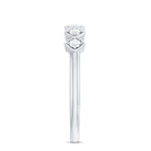 Minimal Diamond Geometric Half Eternity Ring Natural - ( HI-SI ) - Rosec Jewels
