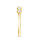 Minimal Diamond Geometric Half Eternity Ring Natural - ( HI-SI ) - Rosec Jewels