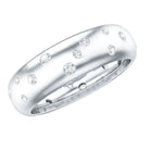 Rosec Jewels-Scatter Moissanite Wedding Wide Band Ring