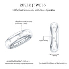 Rosec Jewels-Scatter Moissanite Wedding Wide Band Ring