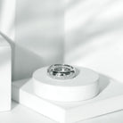 Rosec Jewels-Scatter Moissanite Wedding Wide Band Ring